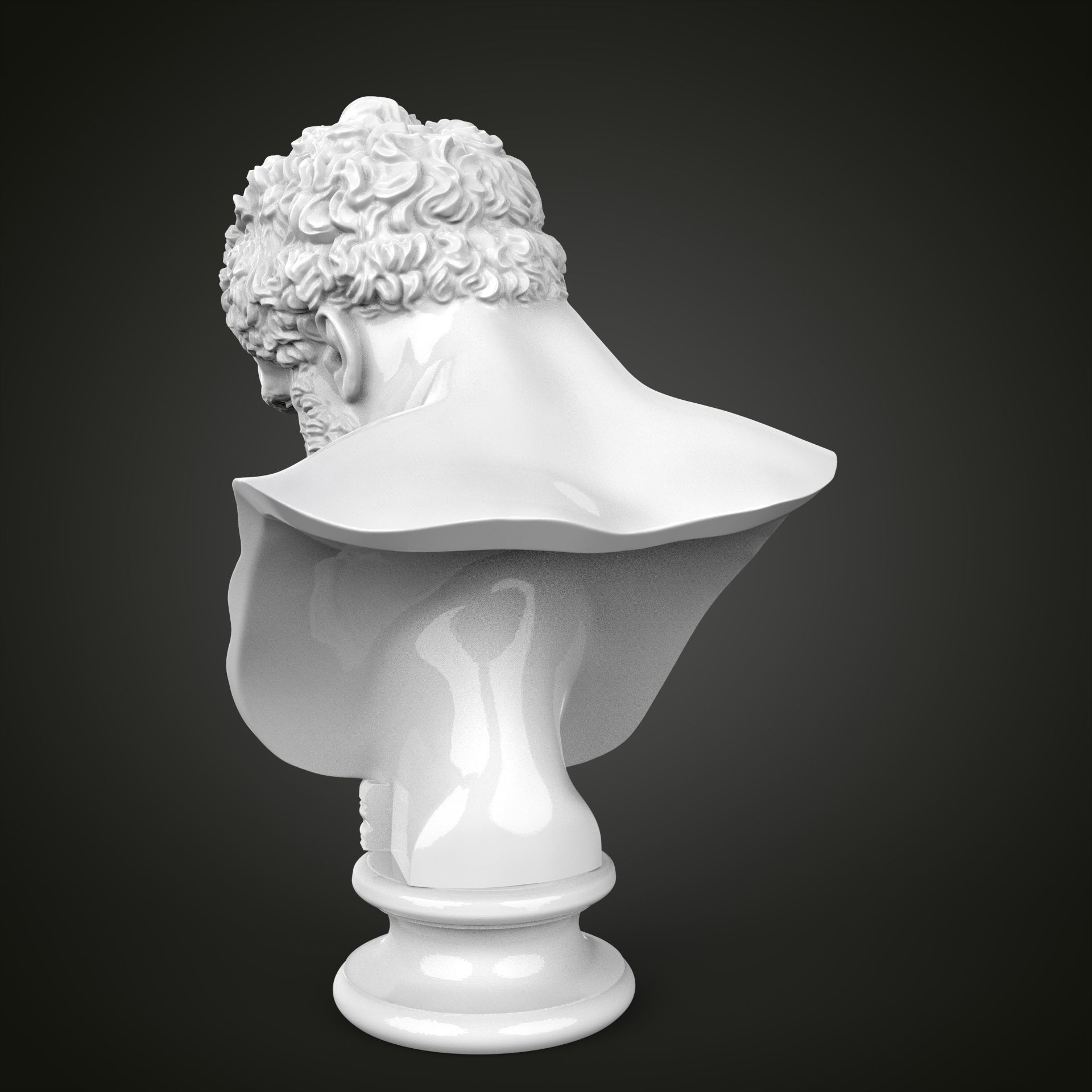 Hercules bust 3D print model_5