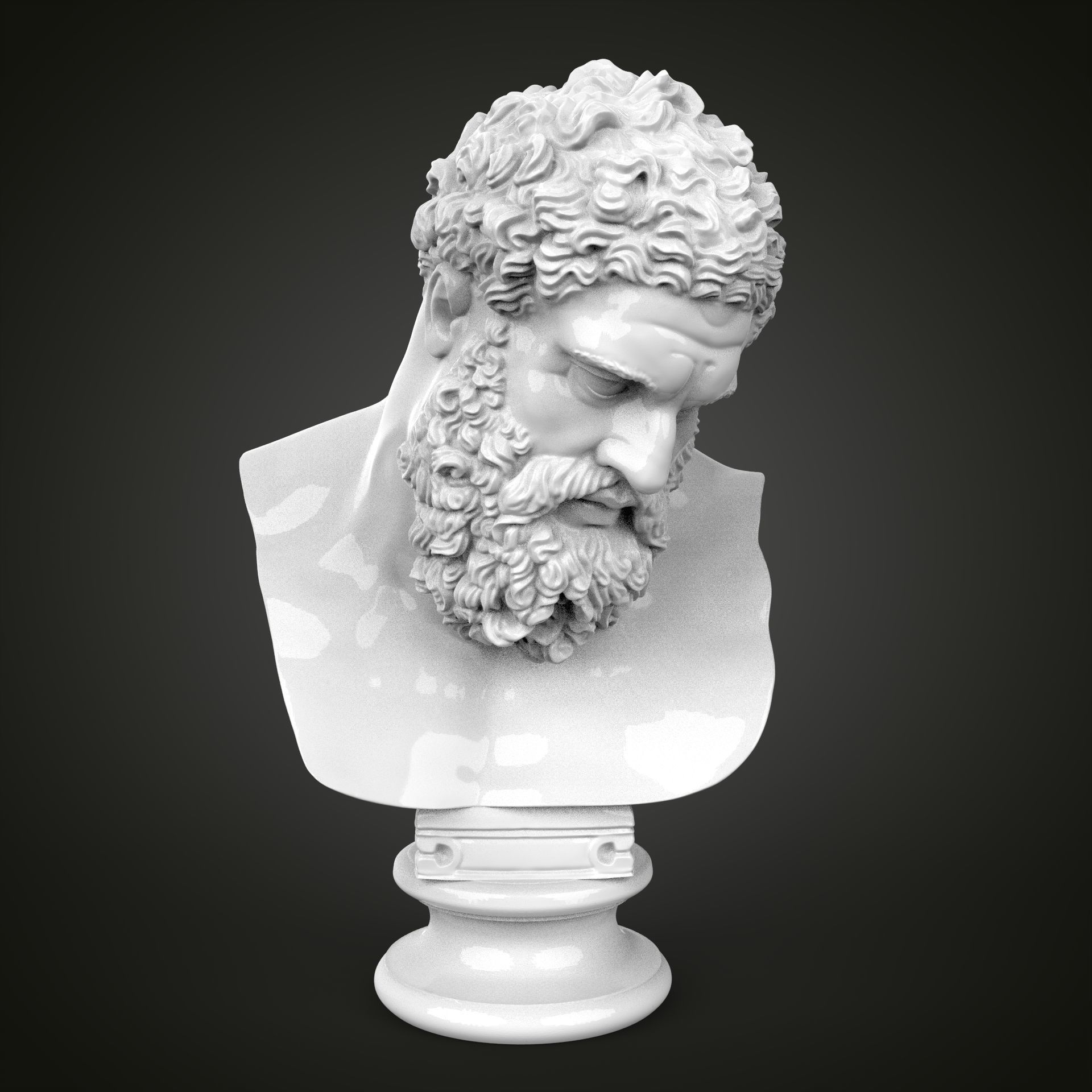 Hercules bust 3D print model_22