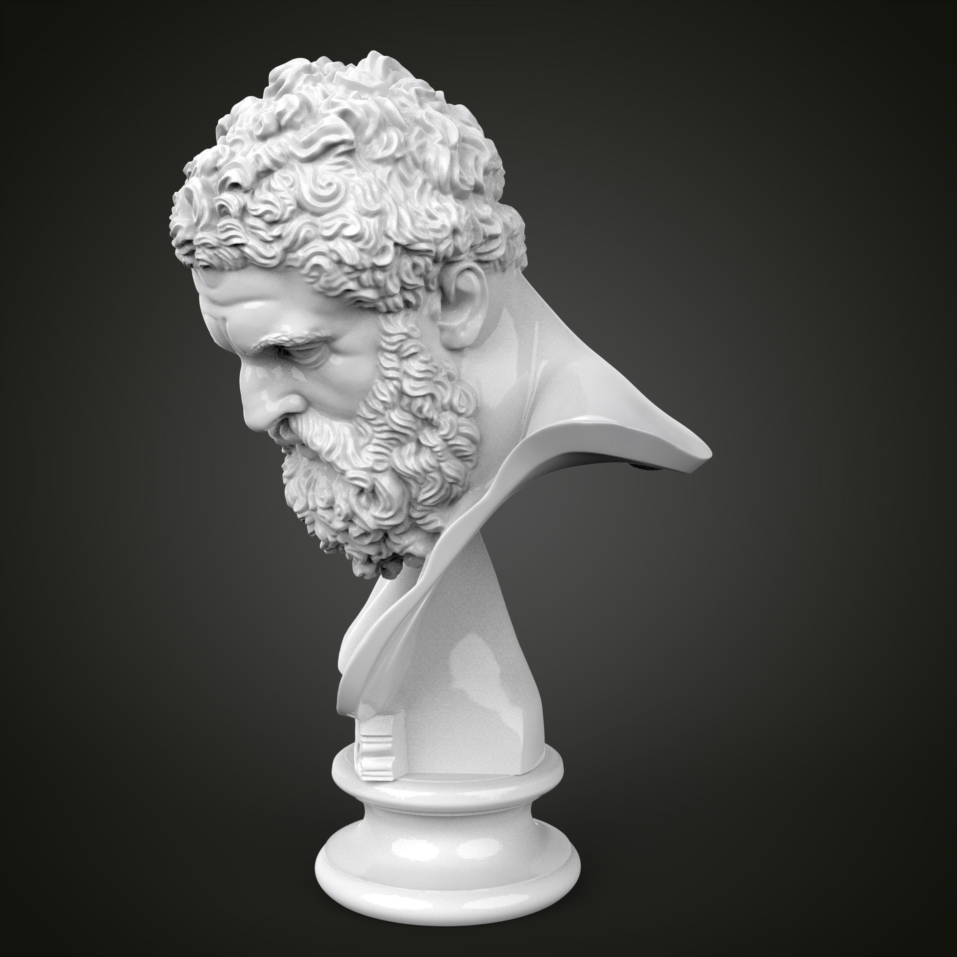 Hercules bust 3D print model_24
