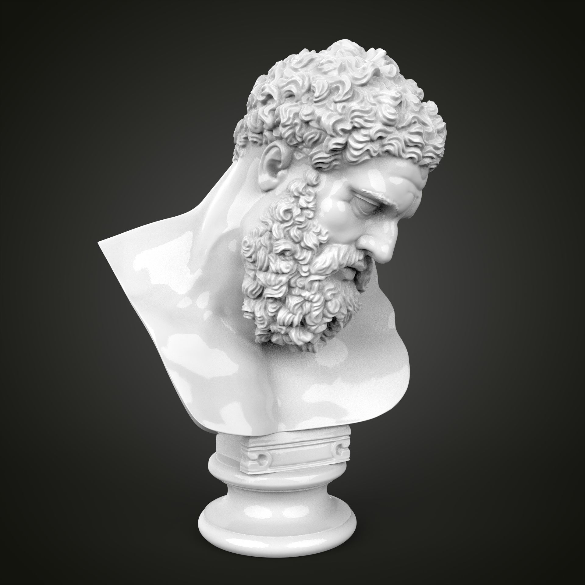 Hercules bust 3D print model_20
