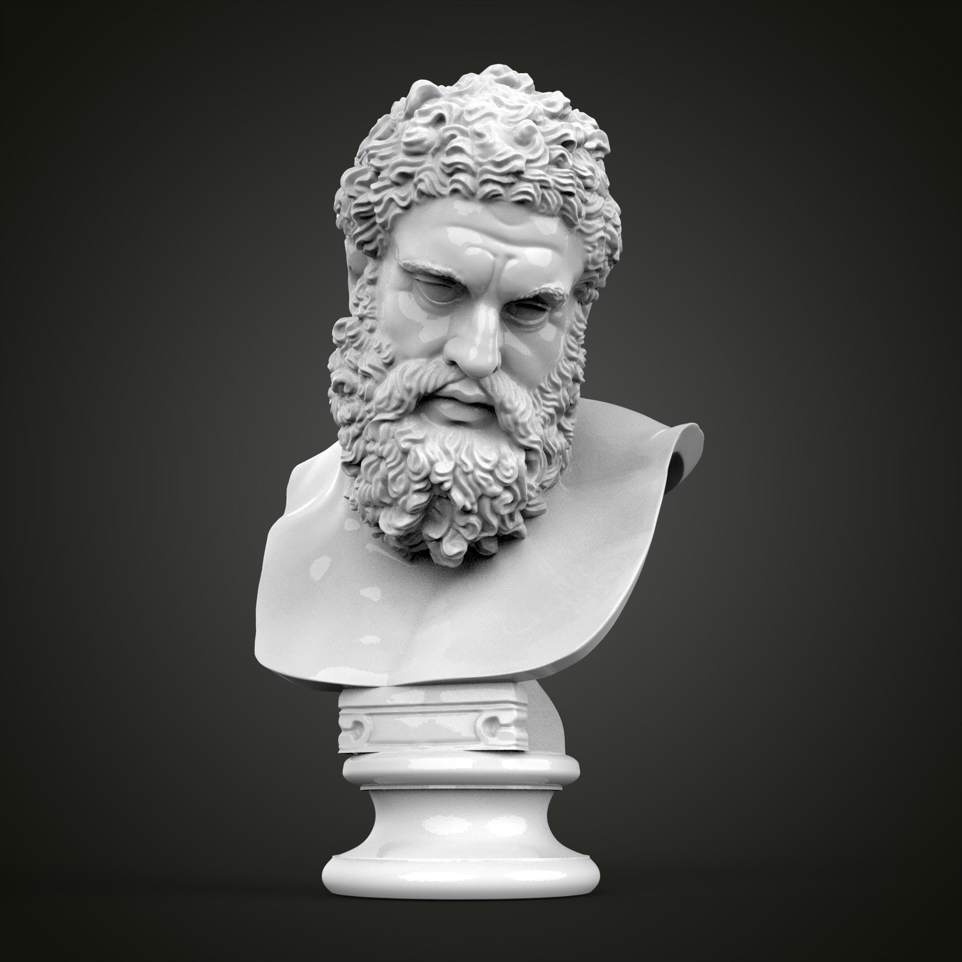 Hercules bust 3D print model_2