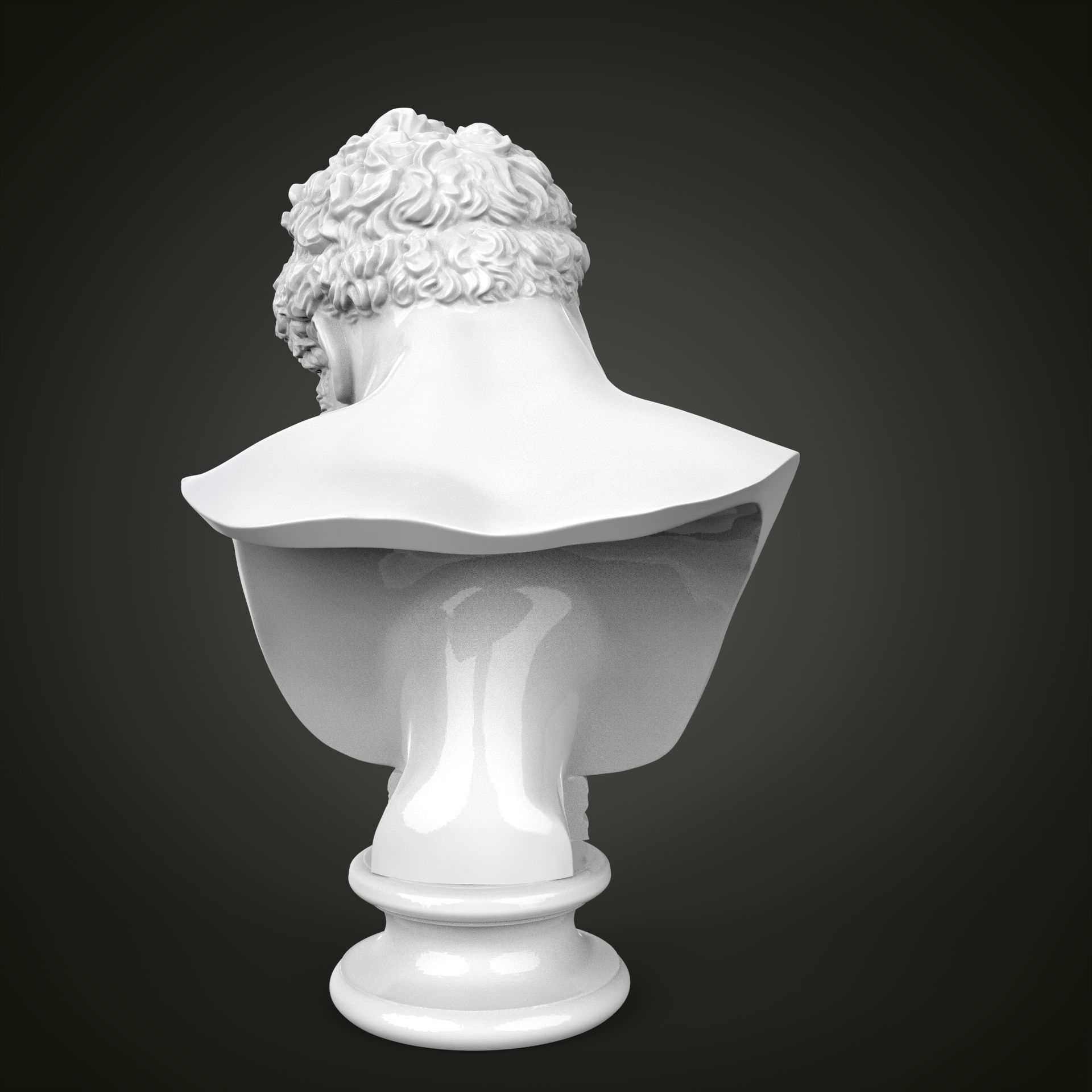Hercules bust 3D print model_7