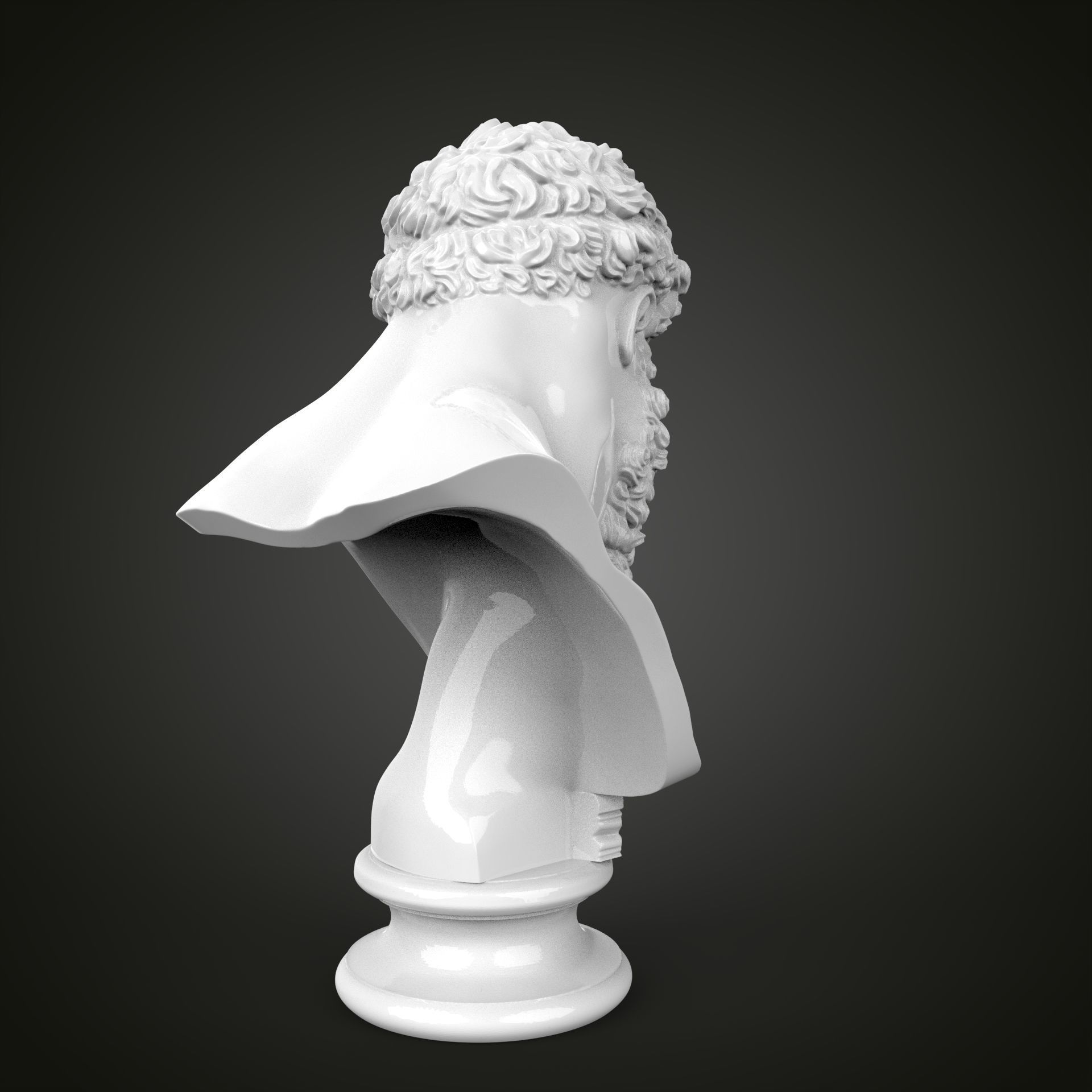Hercules bust 3D print model_11