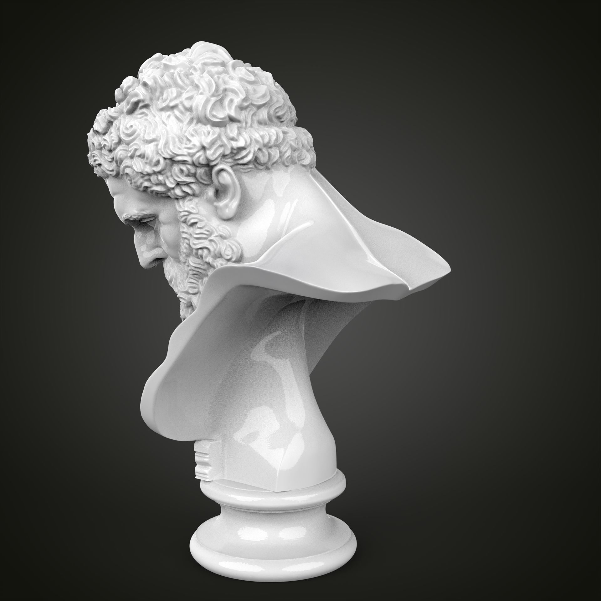 Hercules bust 3D print model_27