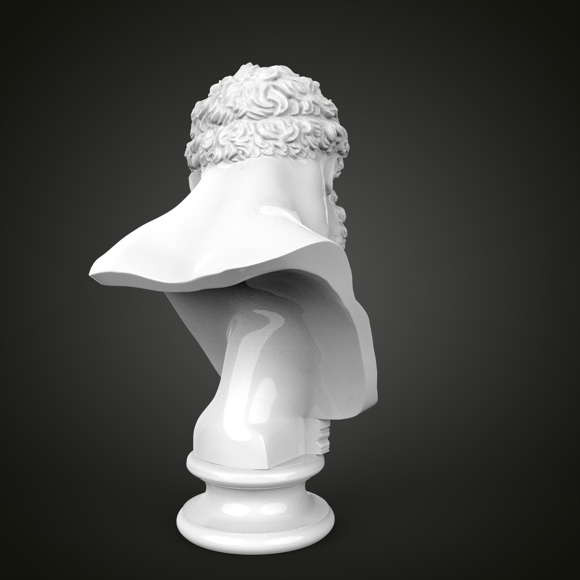 Hercules bust 3D print model_10
