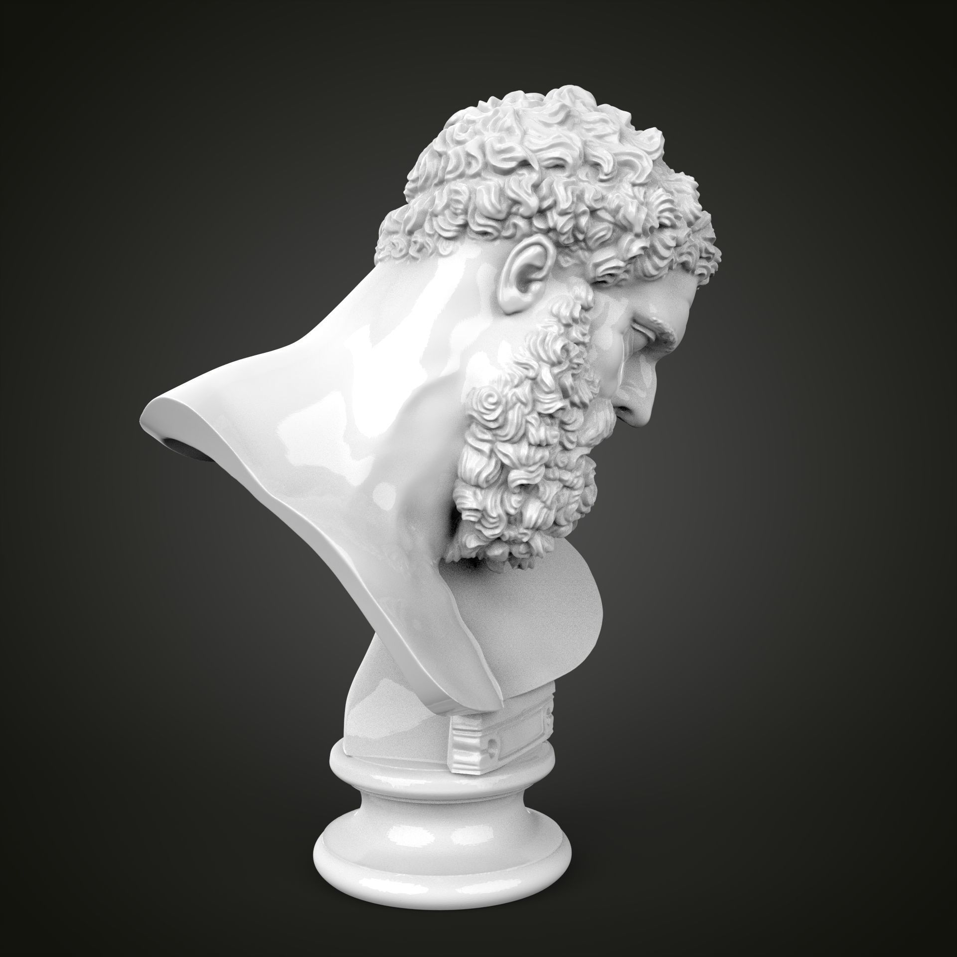 Hercules bust 3D print model_17