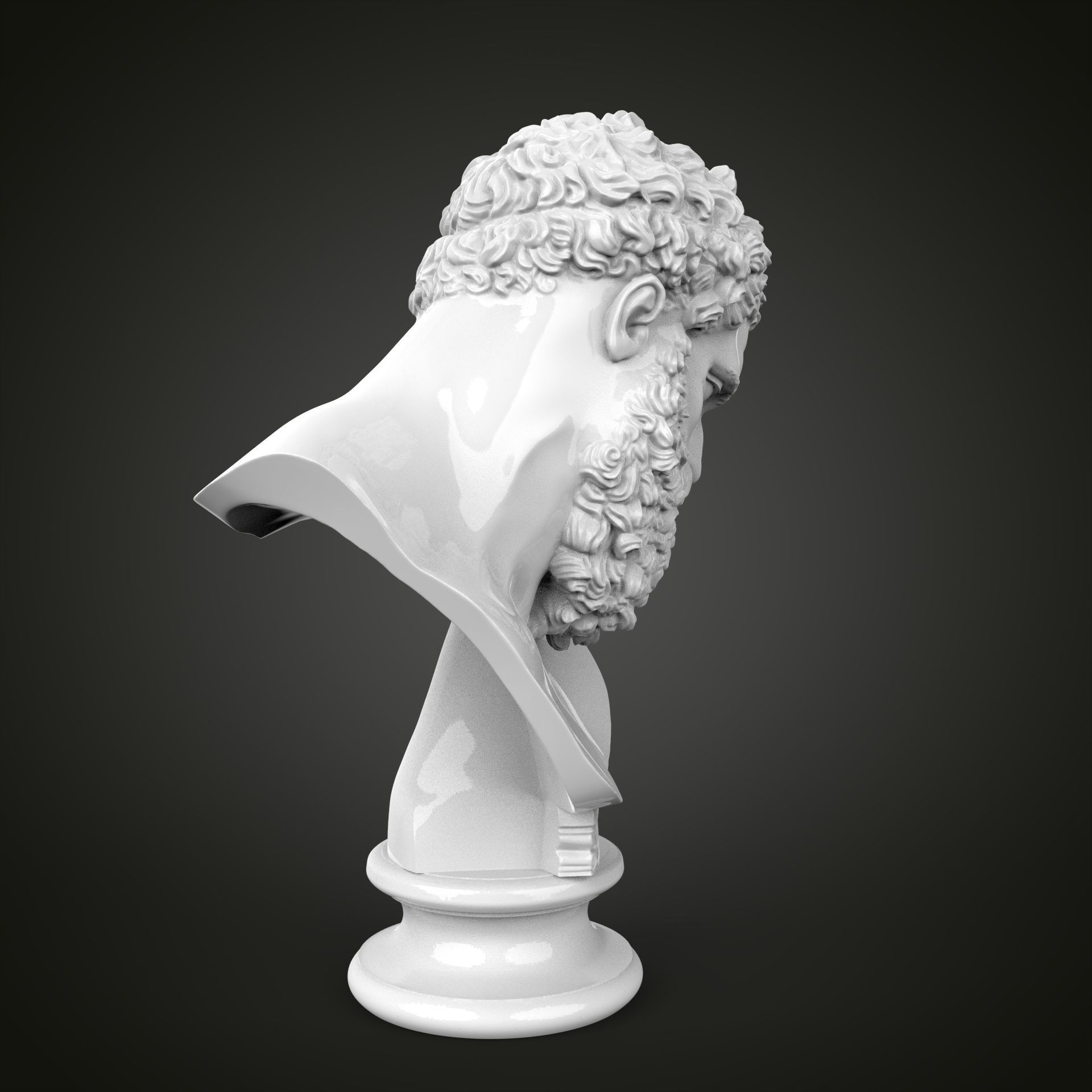 Hercules bust 3D print model_14
