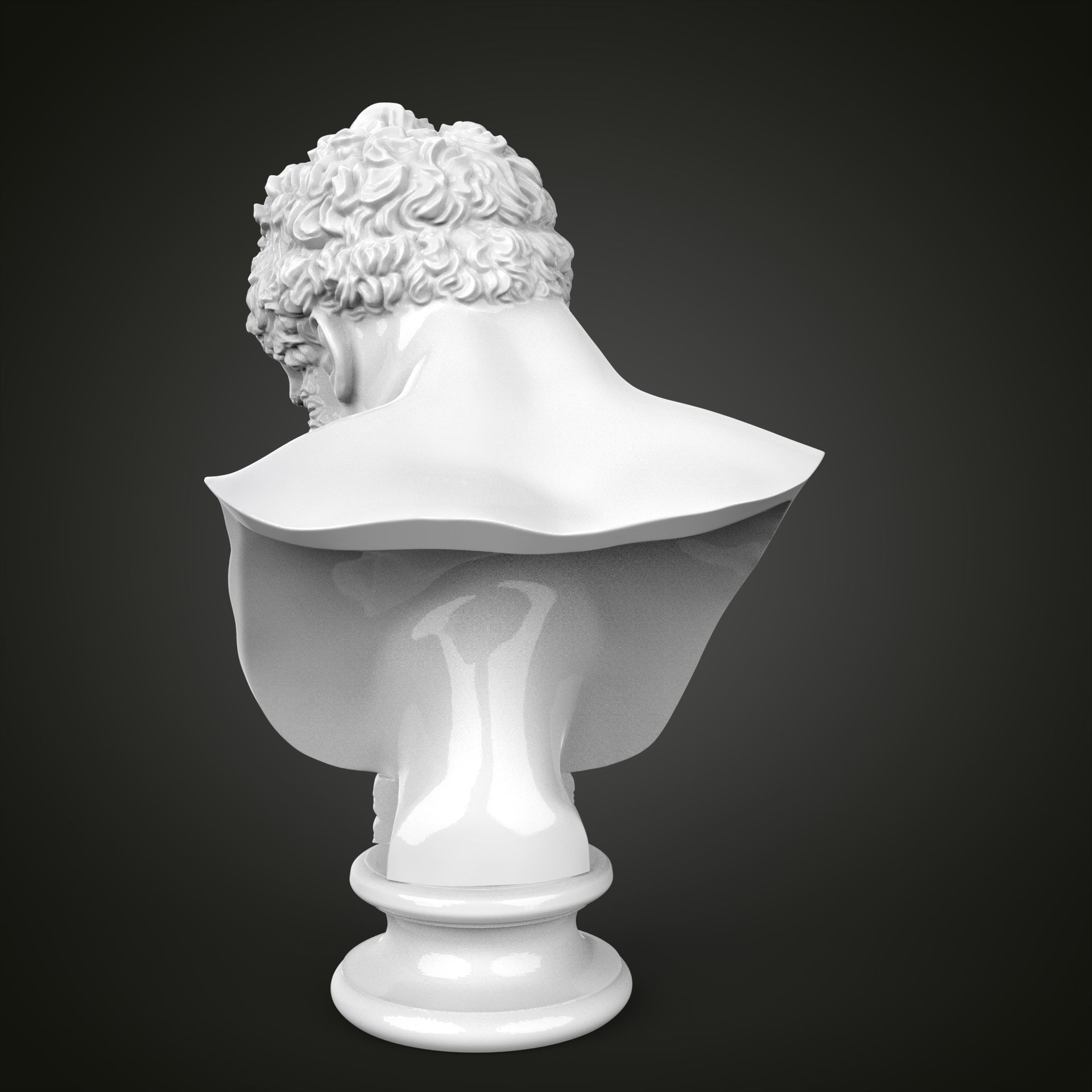 Hercules bust 3D print model_6