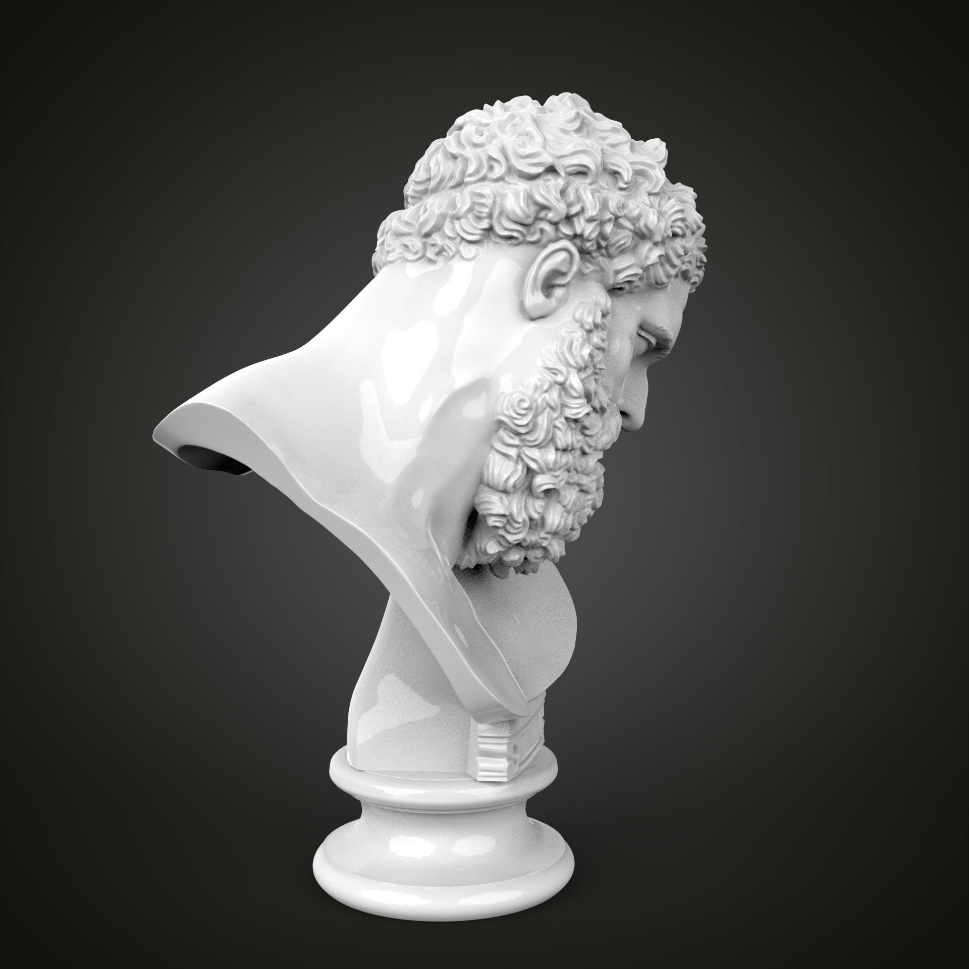 Hercules bust 3D print model_16