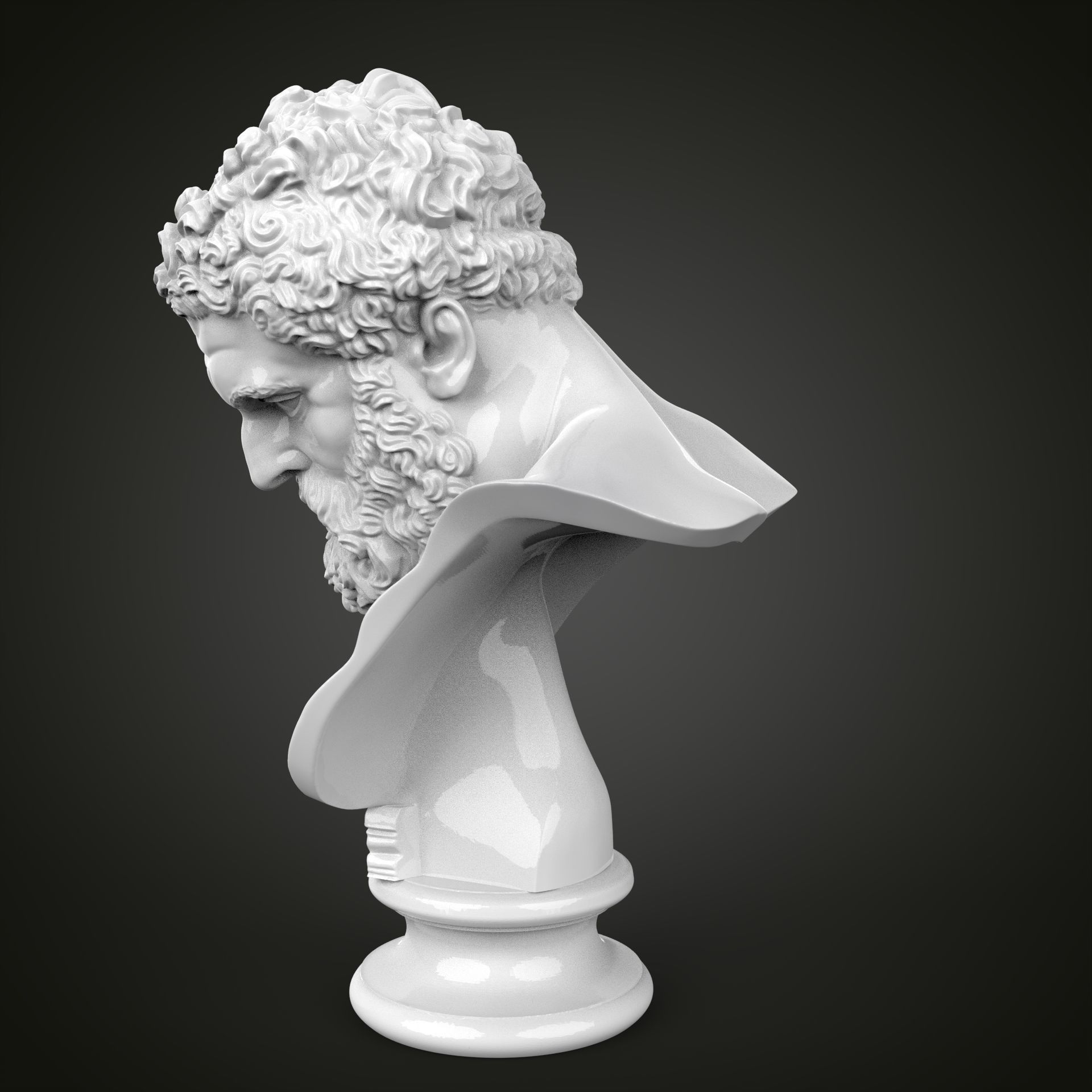 Hercules bust 3D print model_26