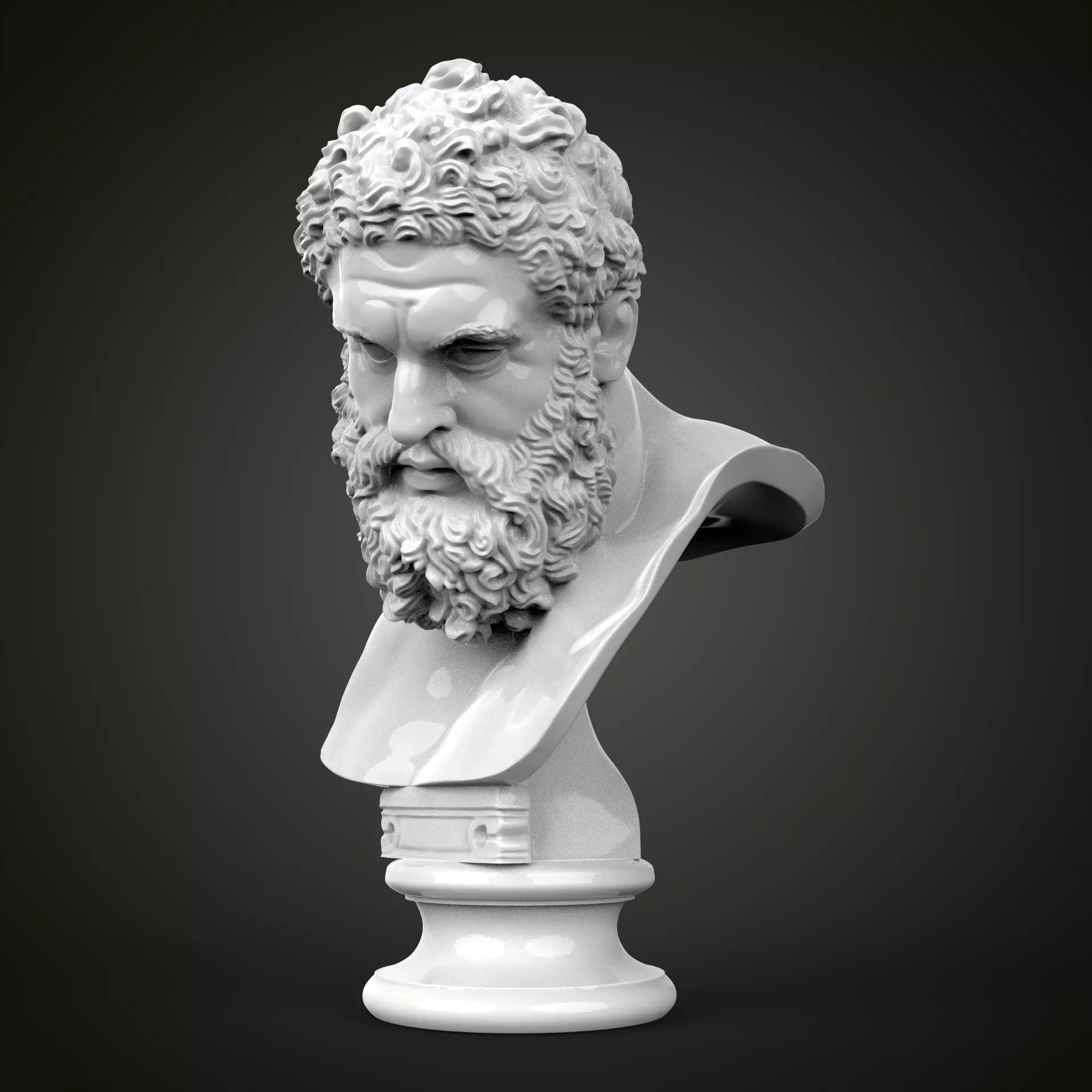 Hercules bust 3D print model_0