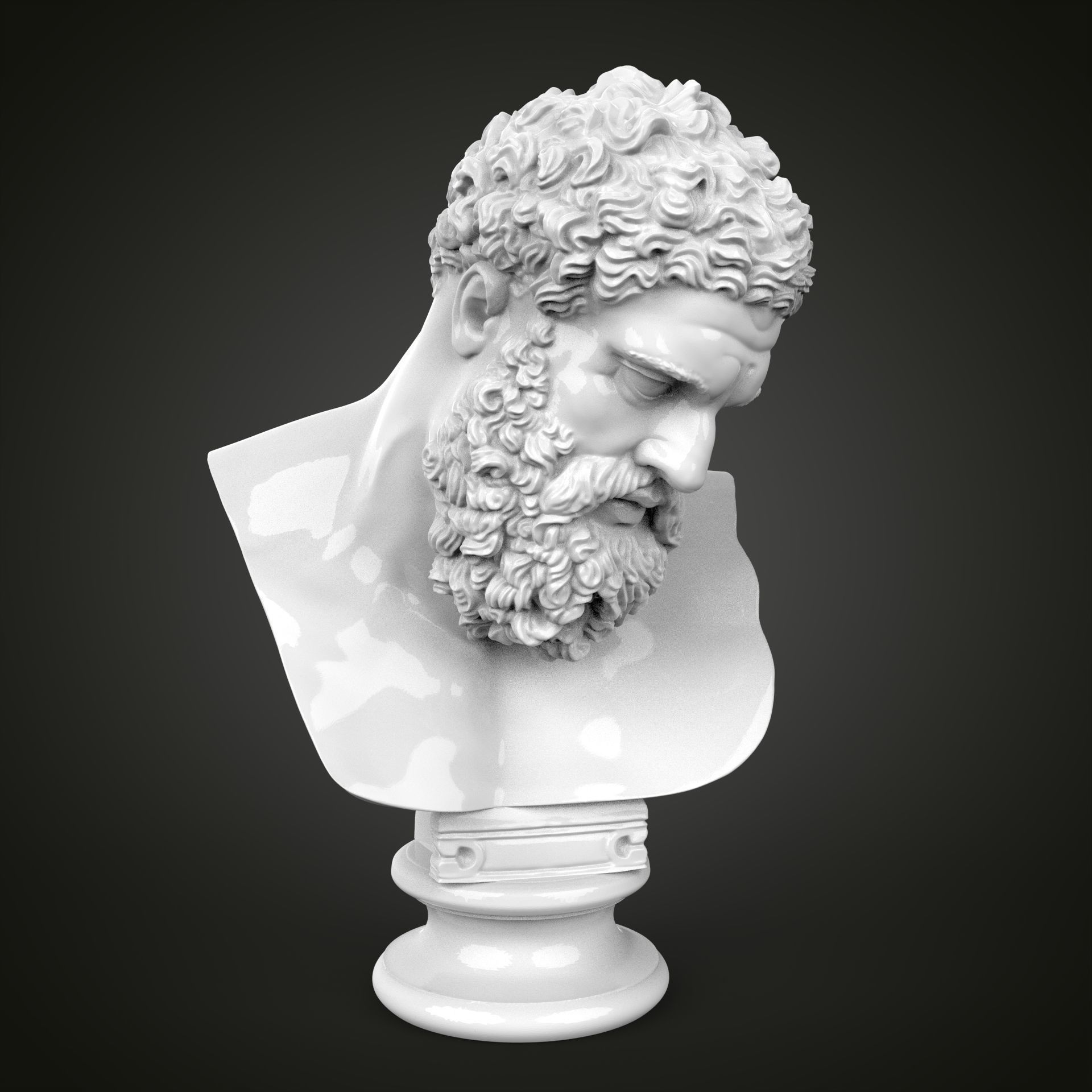 Hercules bust 3D print model_21