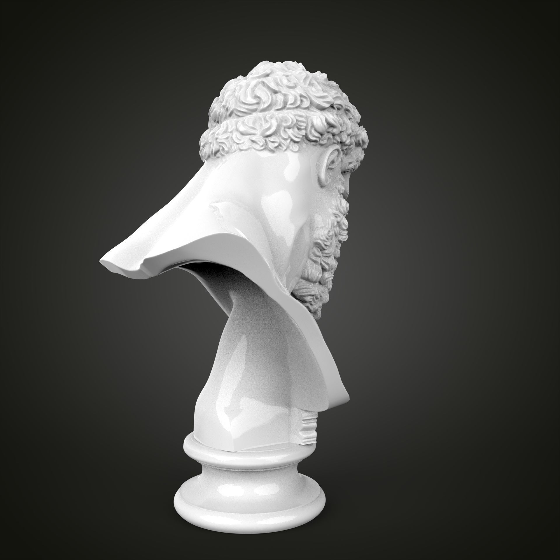 Hercules bust 3D print model_12