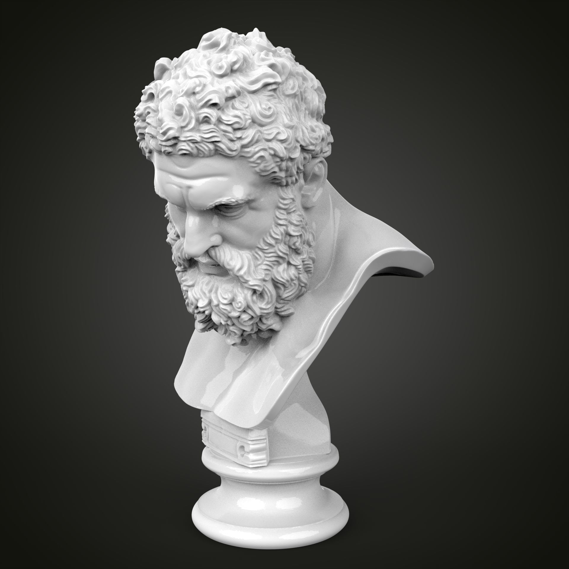 Hercules bust 3D print model_15