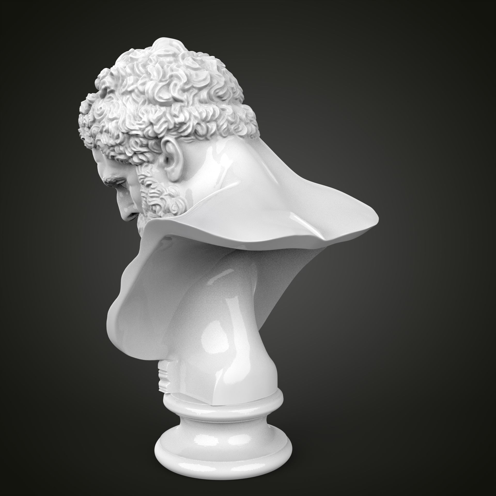 Hercules bust 3D print model_28