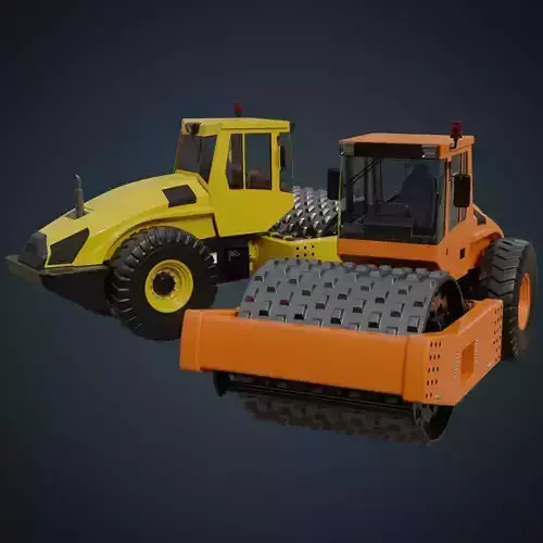 Compactor 2A Low-poly 3D model