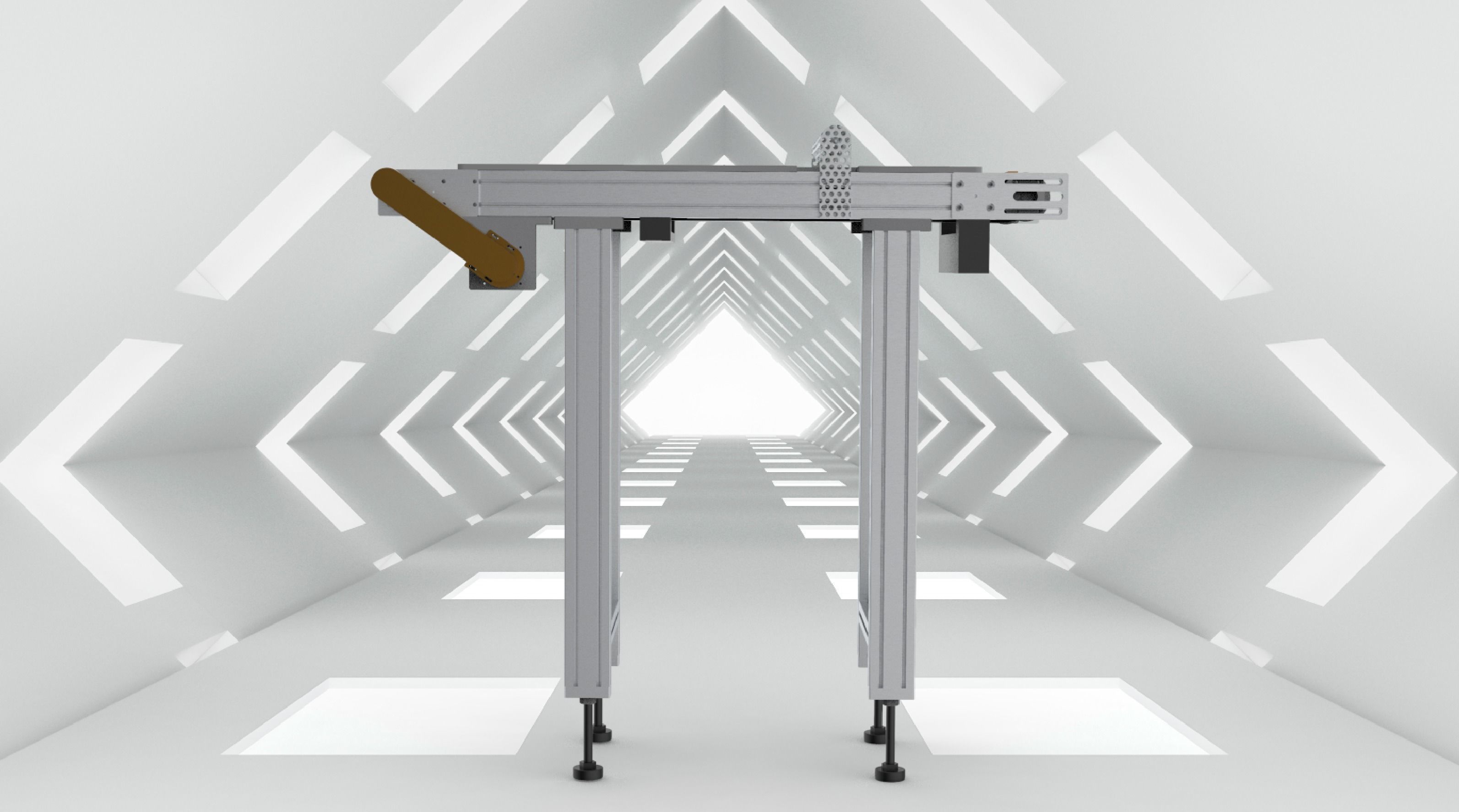 Special type belt machine 3D model_1