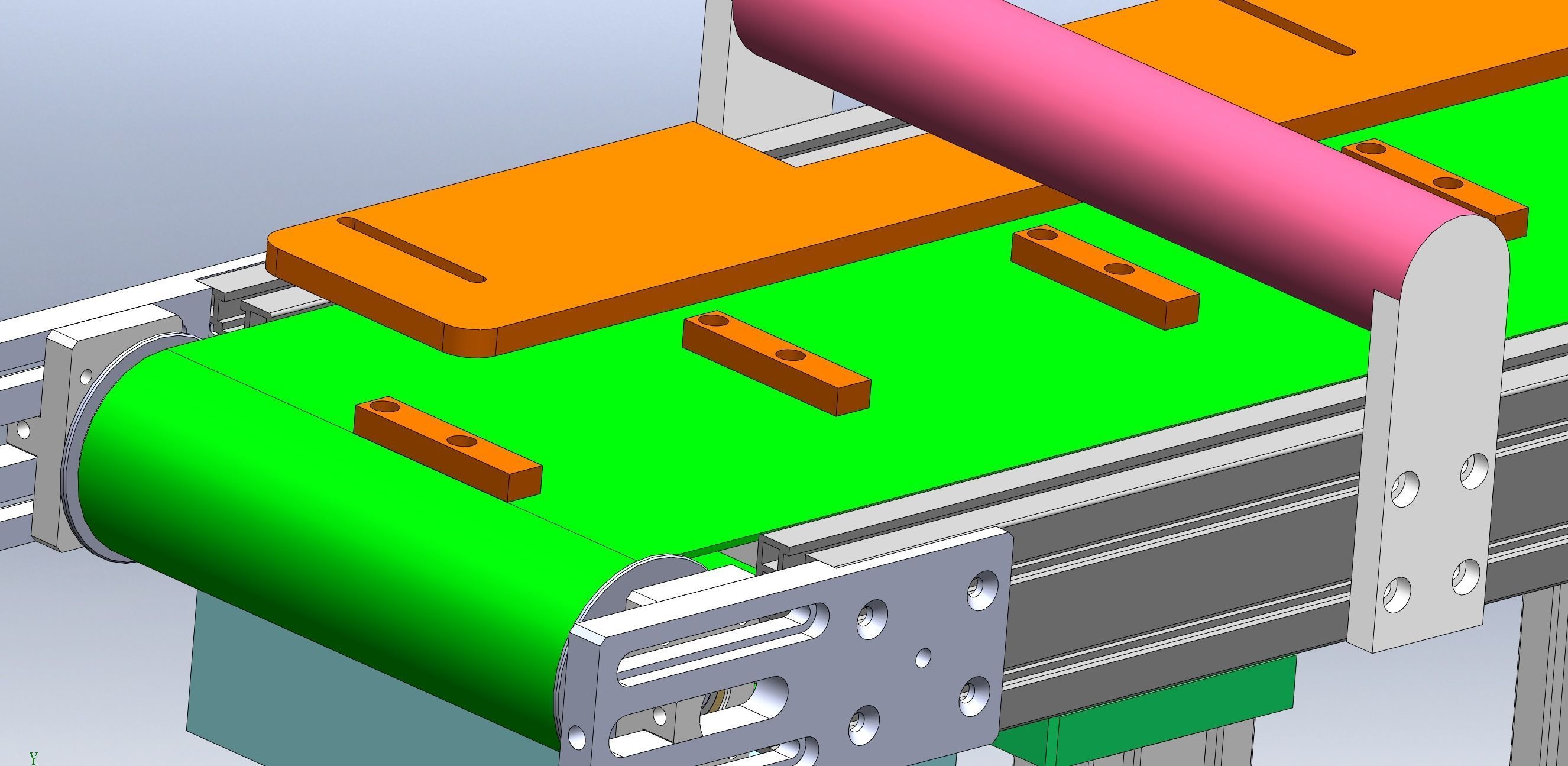 Special type belt machine 3D model_5