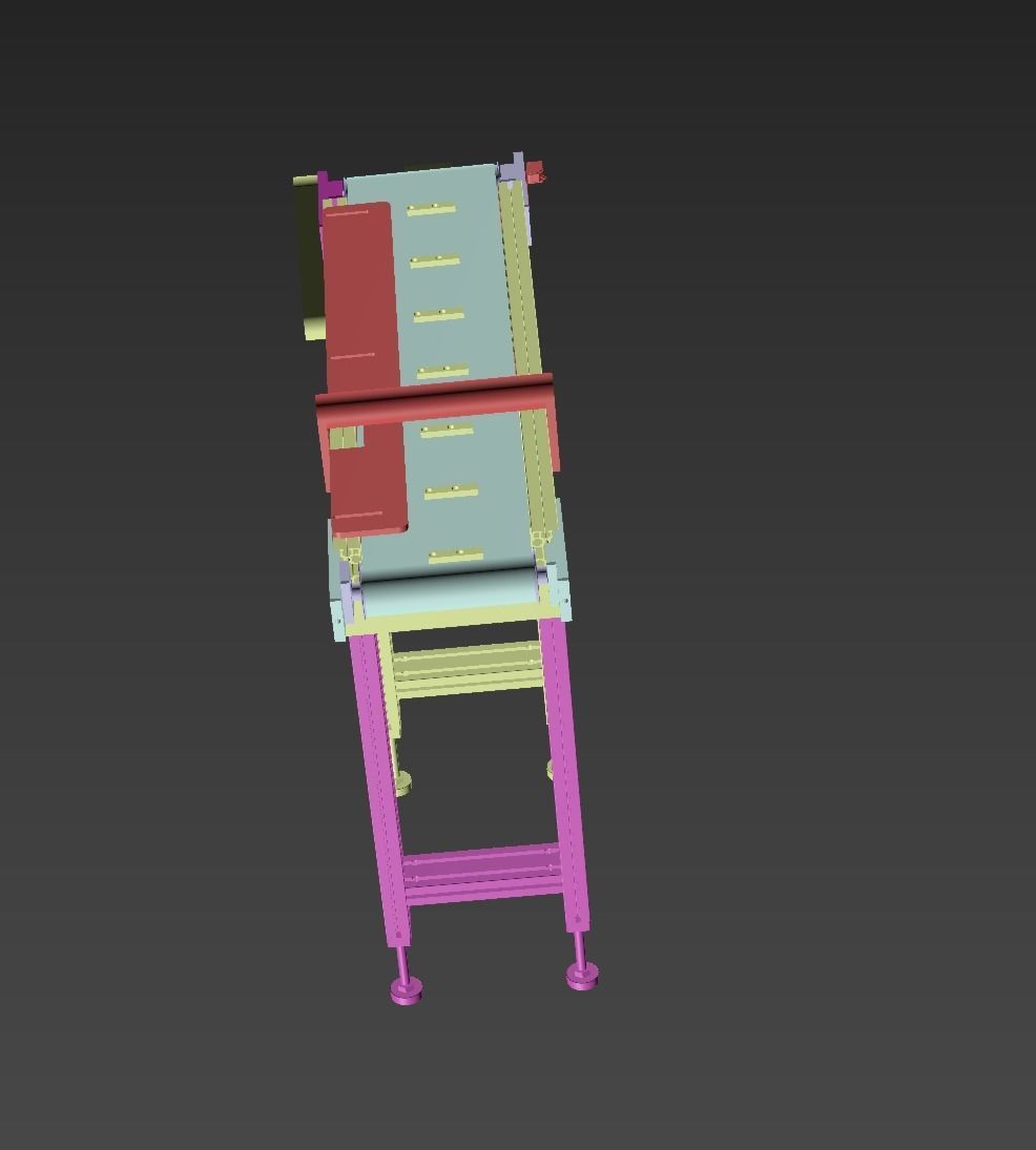 Special type belt machine 3D model_6