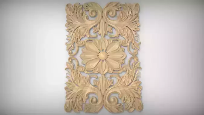 Floral Wood Carving for Furniture - 50
