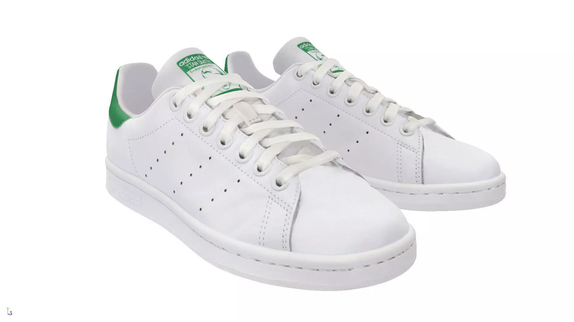 adidas originals stan smith white green 3D model