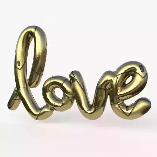 Love Gold Decoration Written
