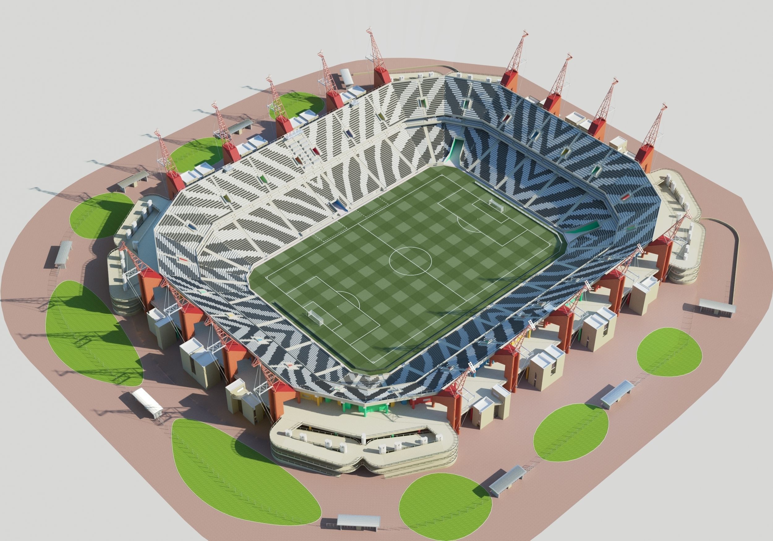 Mbombela stadium 3D model_1