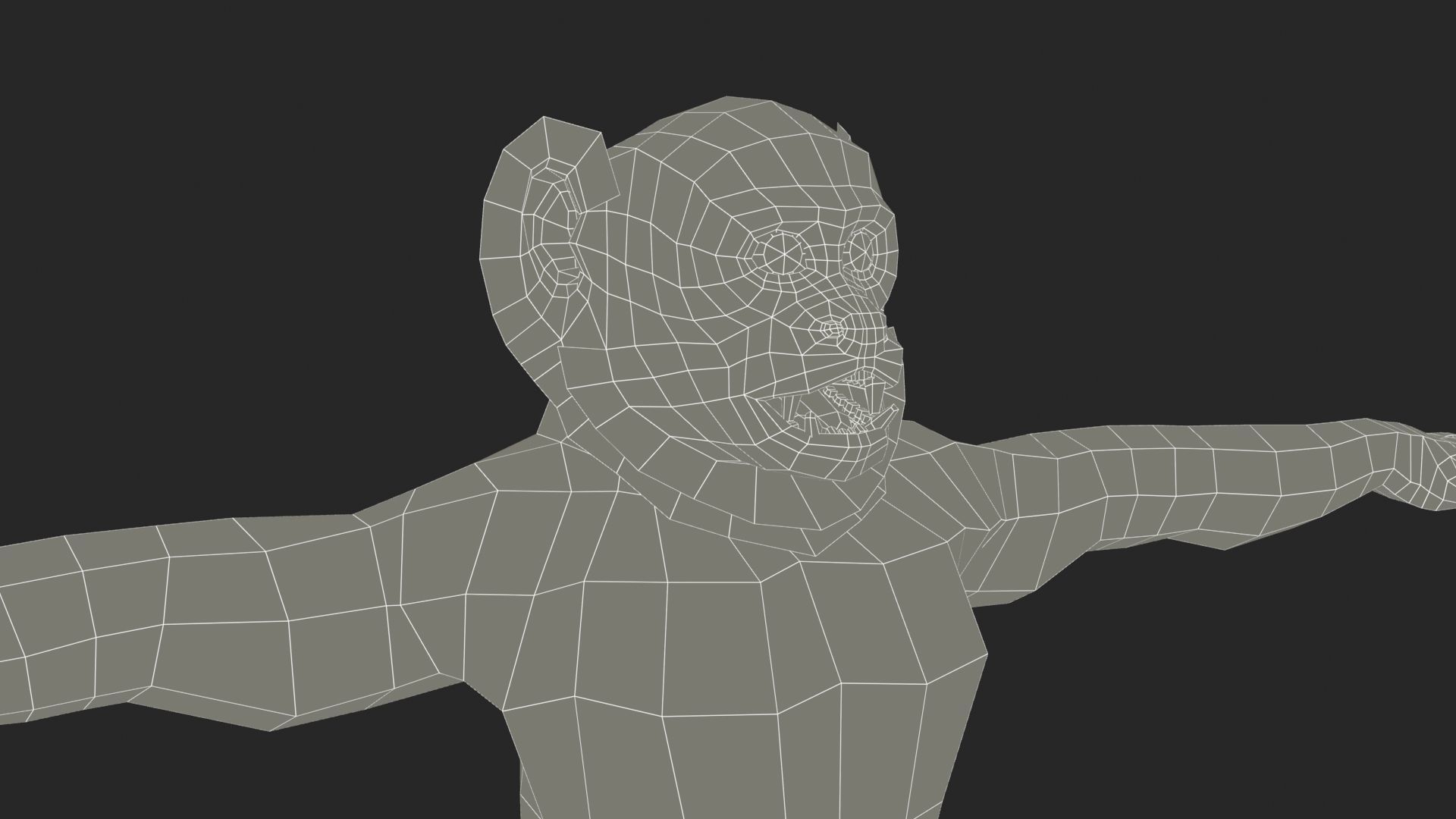 Capuchin Monkey Low-poly 3D model_13