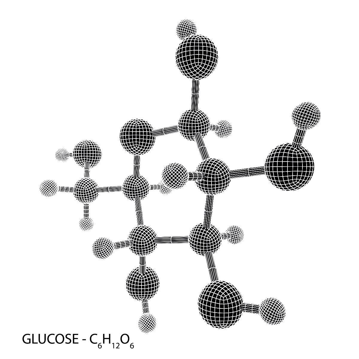 Glucose - Molecule 3D model_3