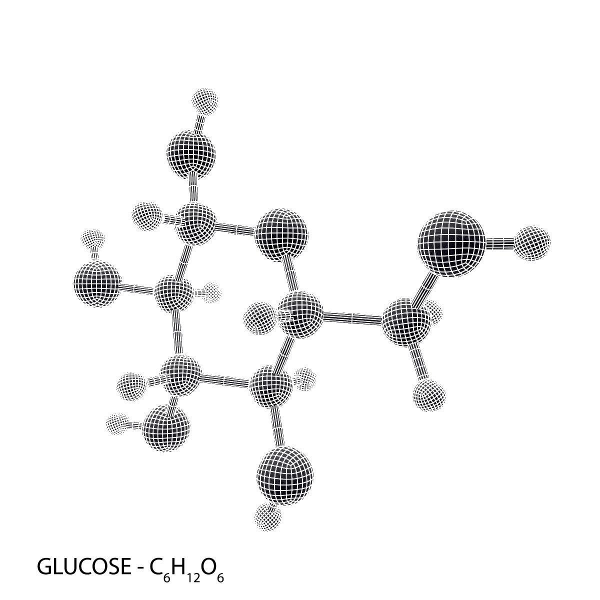 Glucose - Molecule 3D model_5