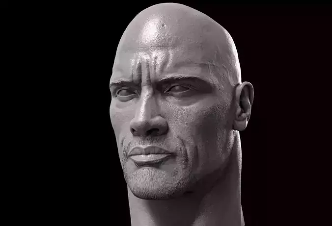 The Rock Head- Dwayne Johnson 3D print model