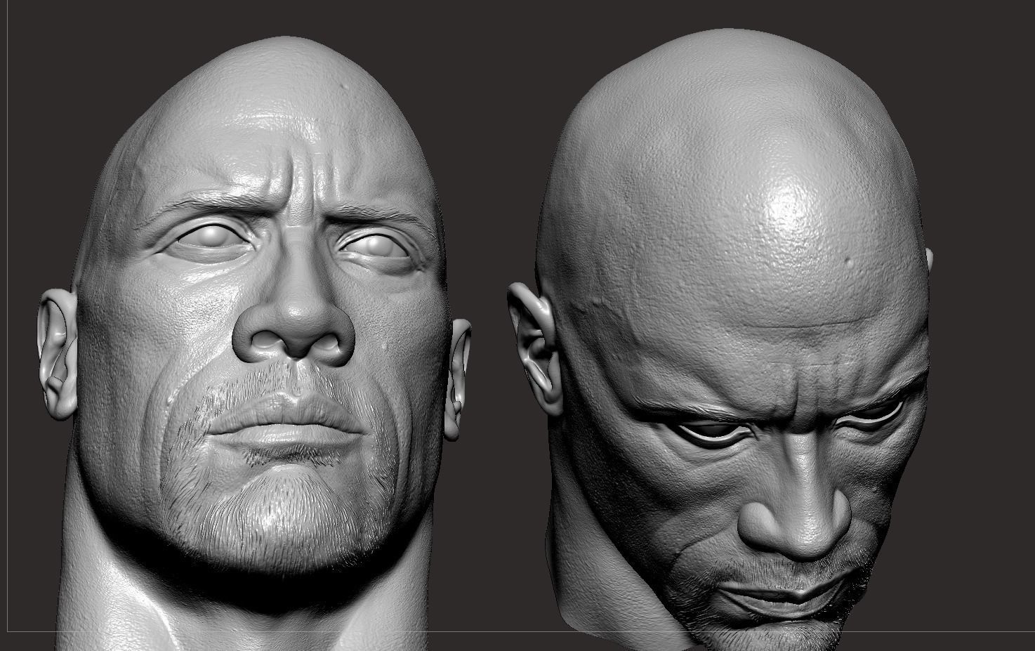 The Rock Head- Dwayne Johnson 3D print model_9