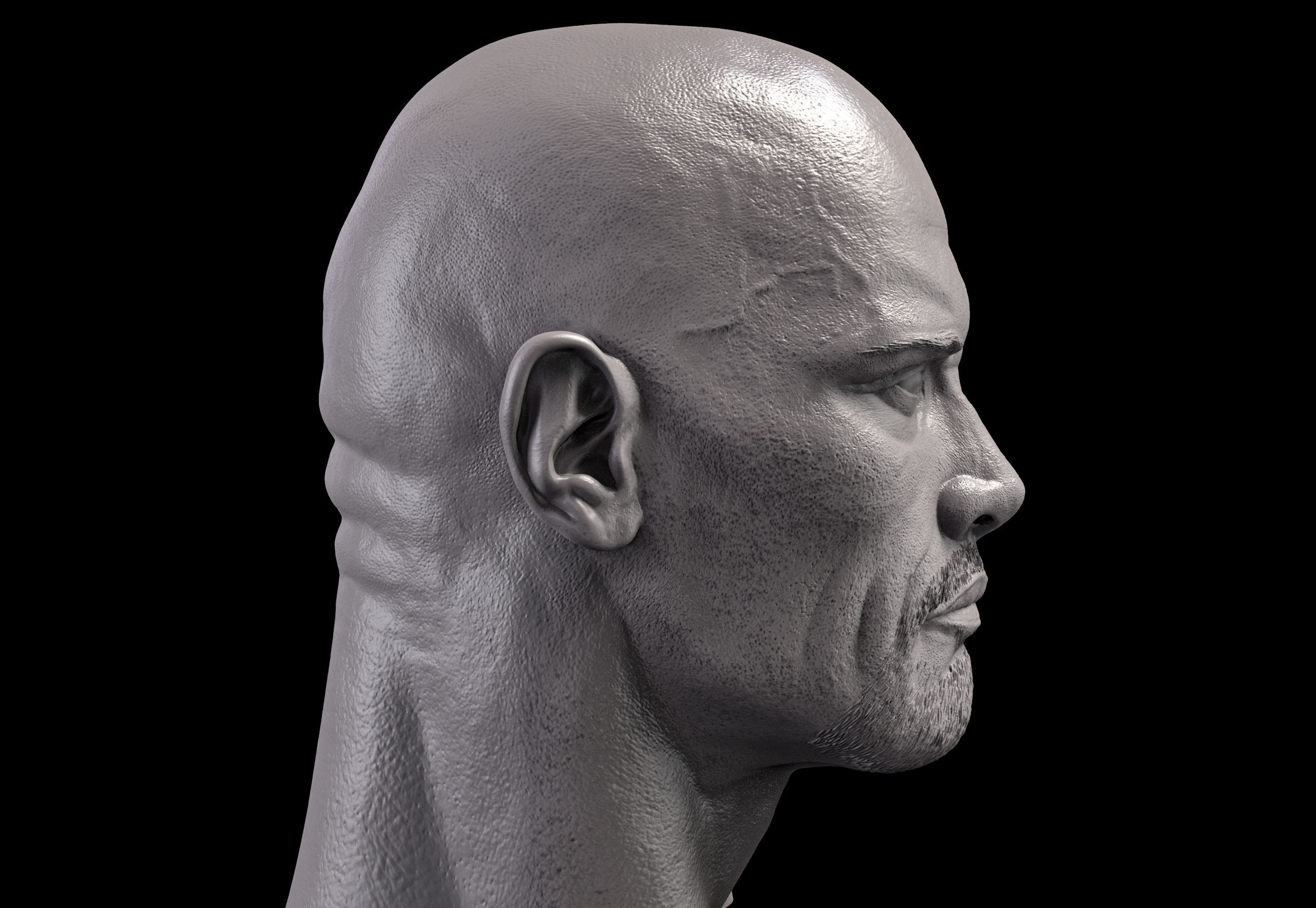 The Rock Head- Dwayne Johnson 3D print model_3