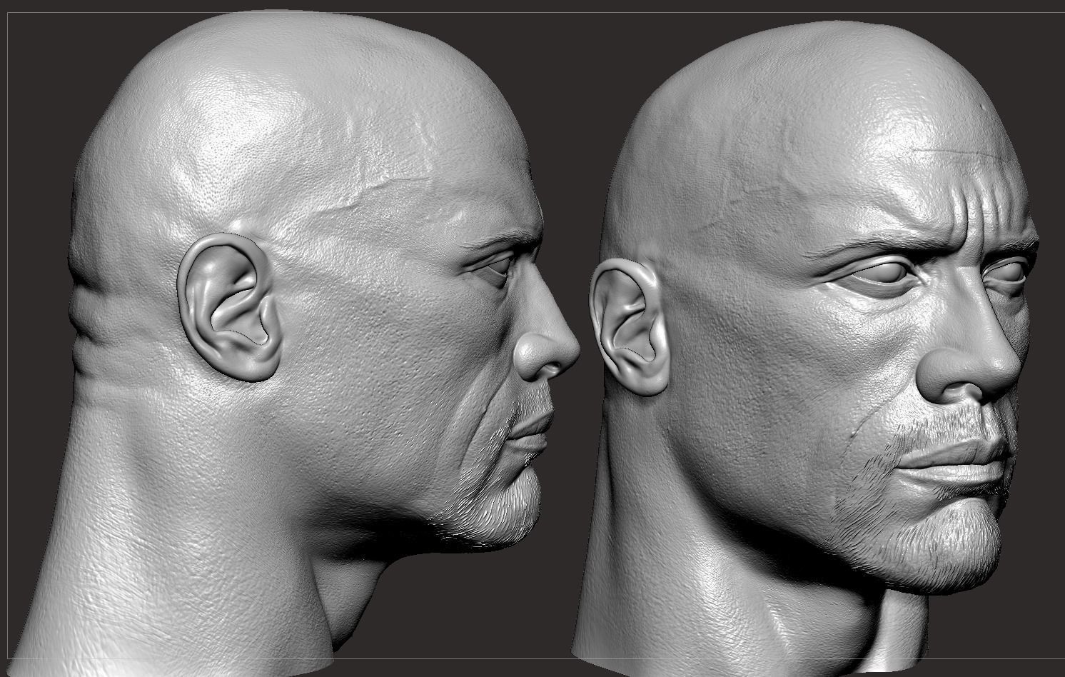 The Rock Head- Dwayne Johnson 3D print model_8