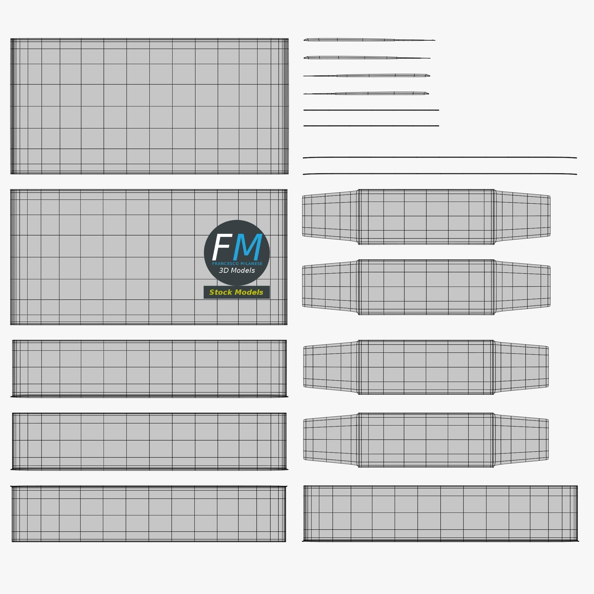 Ten snacks in a cardboard container 3D model_12