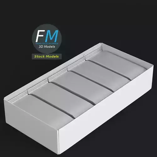 Ten snacks in a cardboard container