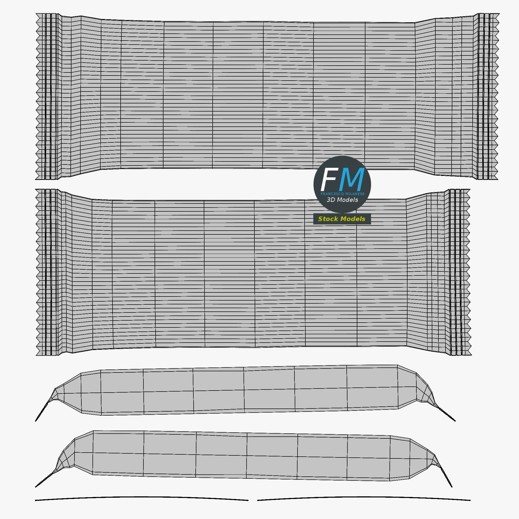 Ten snacks in a cardboard container 3D model_11