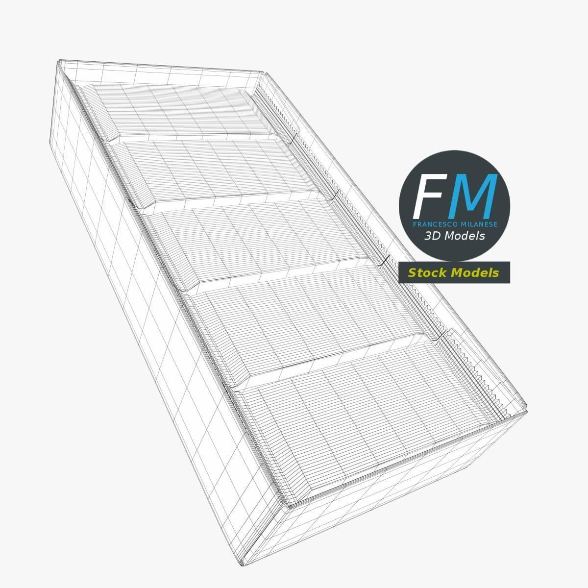 Ten snacks in a cardboard container 3D model_7