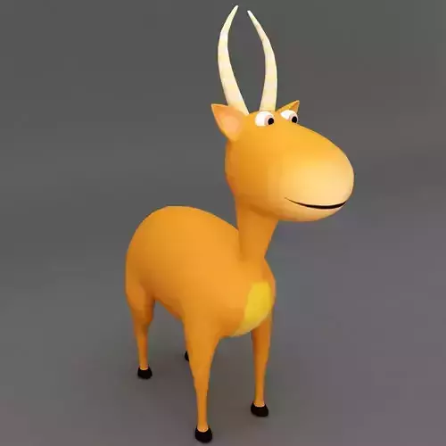 Stag deer rigged toon 3d model 
