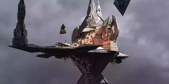 RA Gods City Floating Pyramids Kitbash 5
