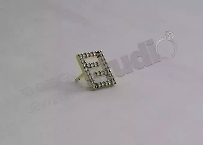 Highly luxury Fendi design earring 3d model 3D print model