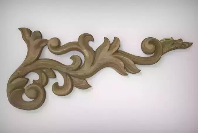 Floral Wood Carving for Furniture - 52 3D model