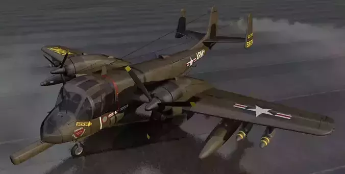 Grumman OV-1 Mohawk 3D model