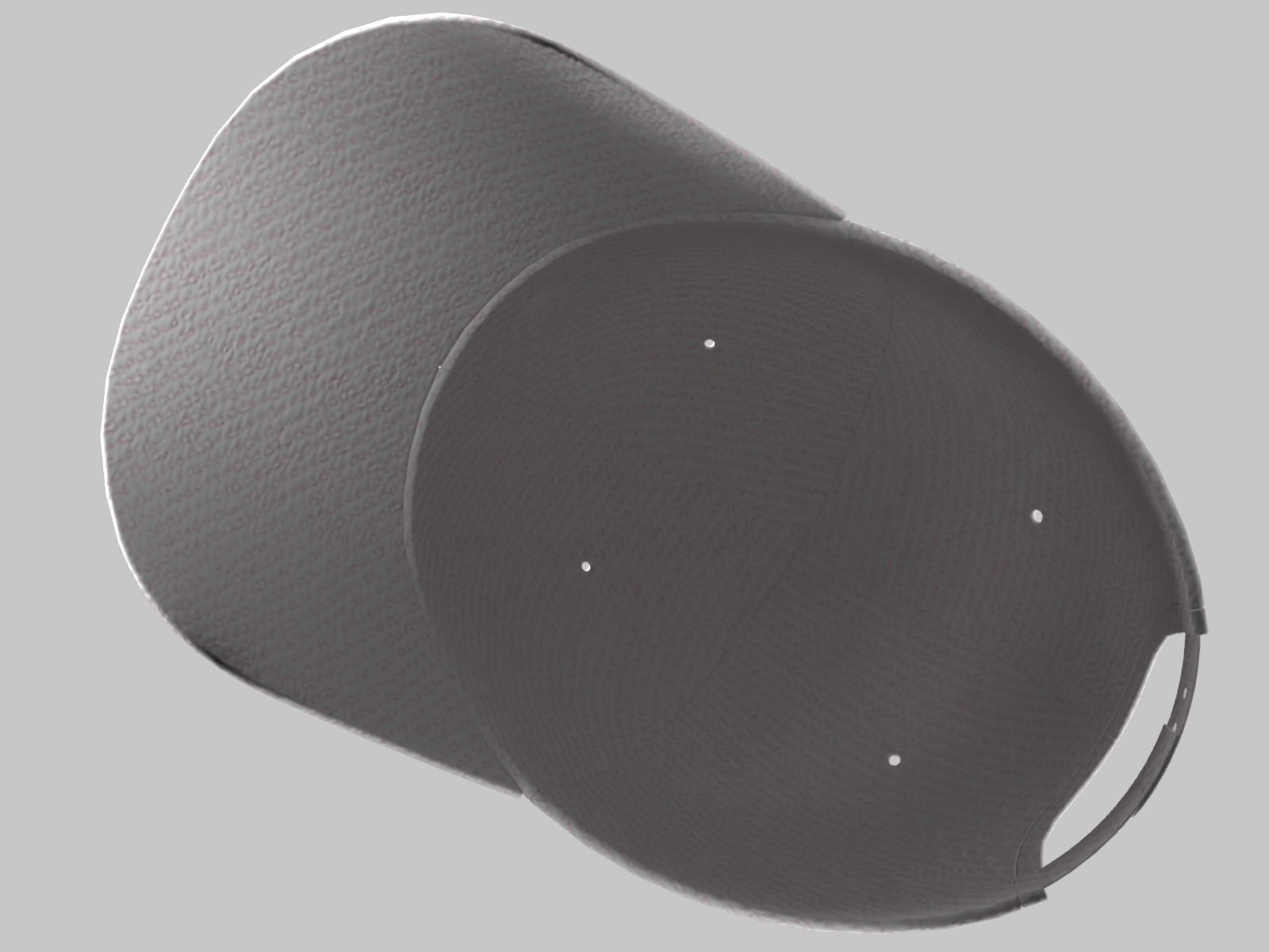 White Jeans Baseball Cap with a Bald Eagle Head  3D model_5