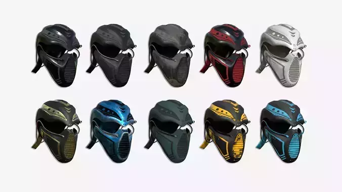 10 SciFi Ninja Mask A Collection - Character Design Fashion 