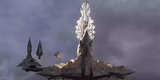 Anubis Gods City Floating Pyramids Kitbash 4