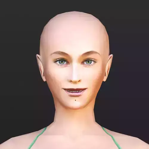 Female 4 - WITH 30 ANIMATIONS-36 MORPHS Low-poly 3D model