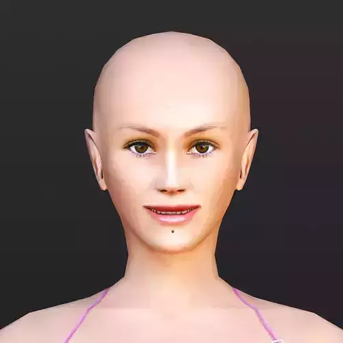 Female 9 - WITH 30 ANIMATIONS-36 MORPHS Low-poly 3D model
