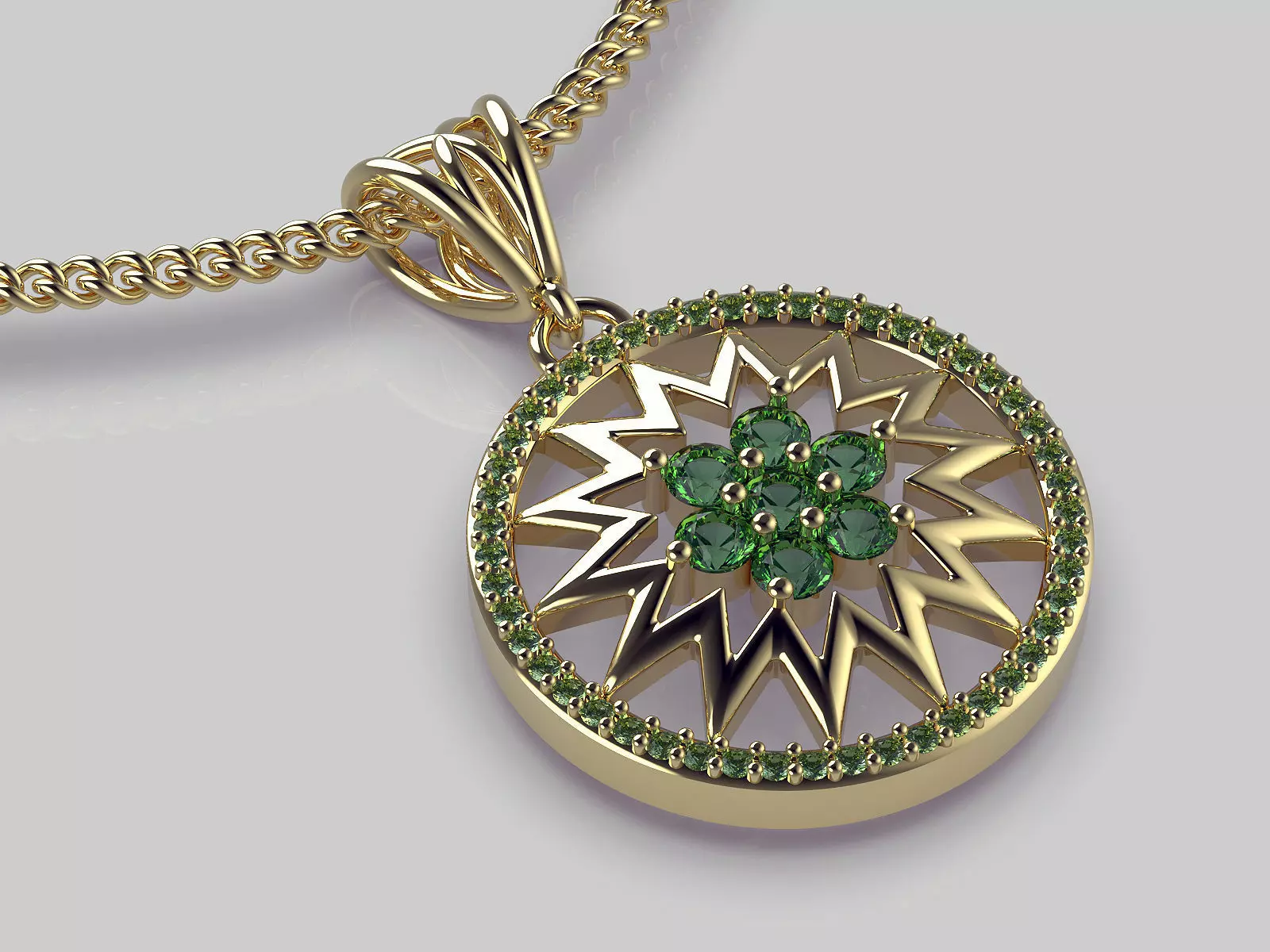 Sun flower printable silver gold jewelry 3D model 3D print model