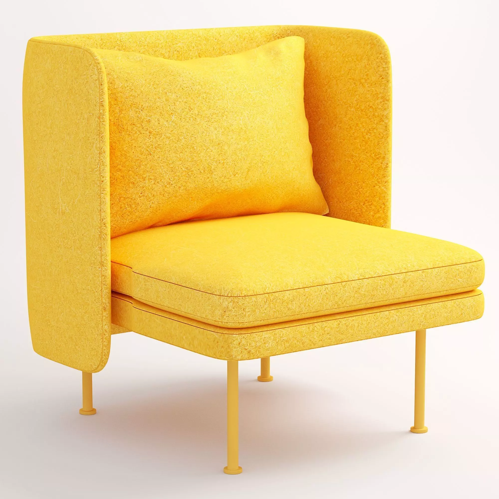 Bloke Valvet Lounge Chair Free 3D model